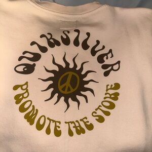 Quiksilver beige crewneck sweatshirt